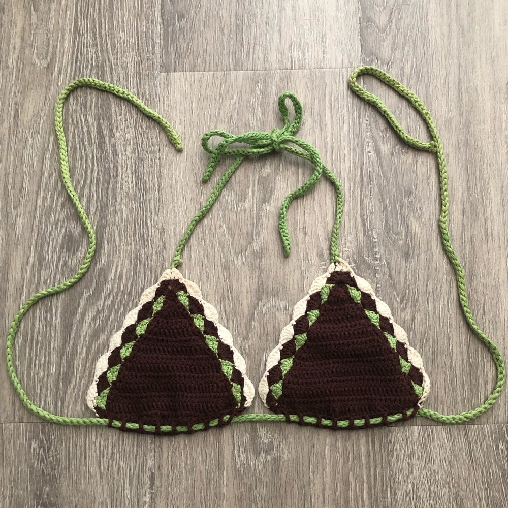 True Religion Crochet Swimwear Top
